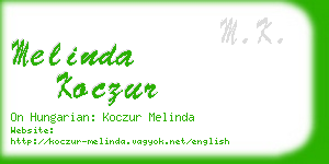 melinda koczur business card